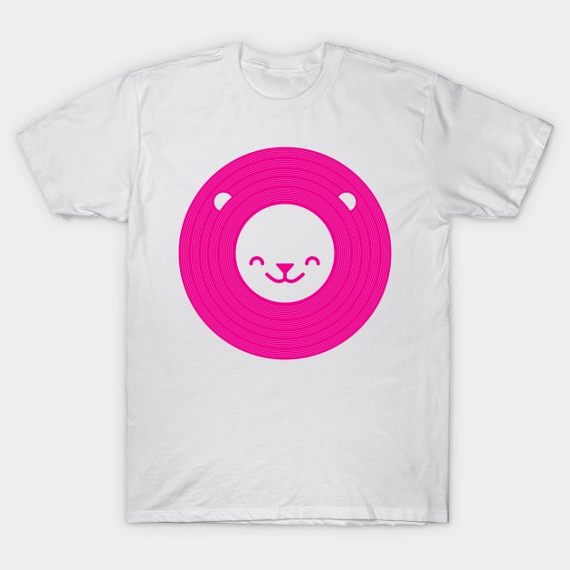 Vinyl Lion (Hot Pink) T-Shirt by SMcGuire